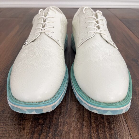 G/Fore Gallivanter Camo Sole Leather Golf Shoe G4MF23EF02 Size 13 White Blue - Picture 3 of 16